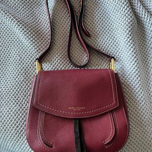 Marc Jacobs Maverick Tassel Saddle Bag in Red with Gold Hardware